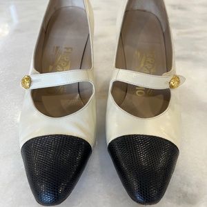 Classic Salvatore Ferragamo Mary Jane heels